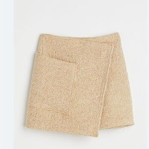 NWOT H & M Silk-Blend Fully-Lined Wrapover Skirt with Large Side Pocket Size: 10